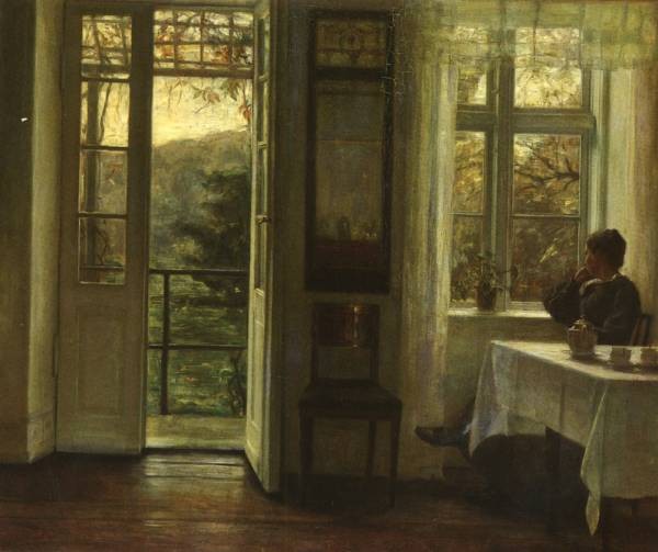 Danish 1863 to 1935 At The Window O C 82 by 901 cm